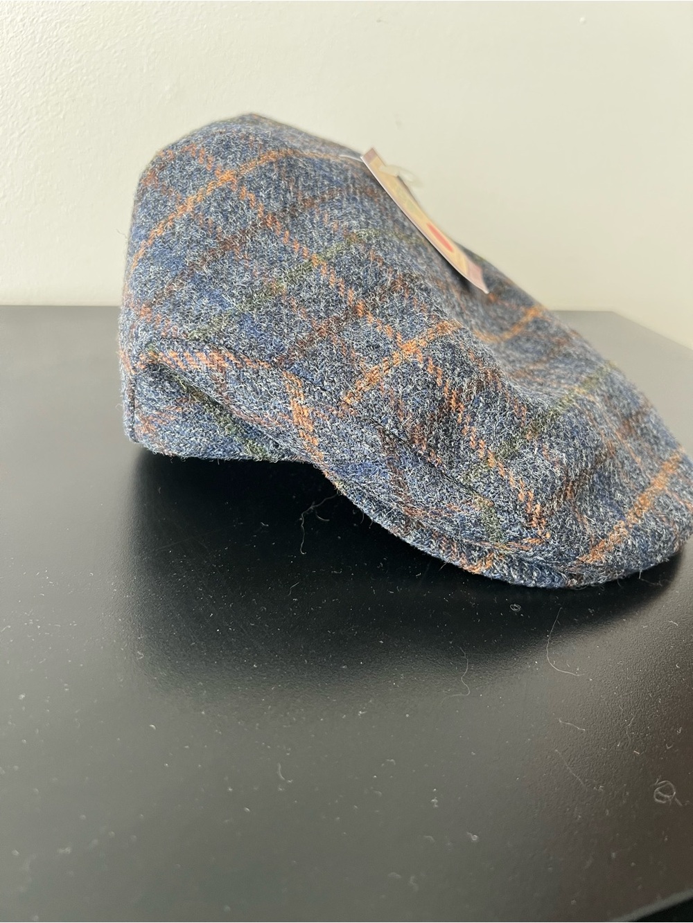Mucros Weavers Trinity Wool Flat Cap Blue Plaid Ireland | NWT | Medium